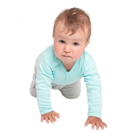 Kojenecké celorozepínací body New Baby Classic II šedé s hvězdičkami Šedá