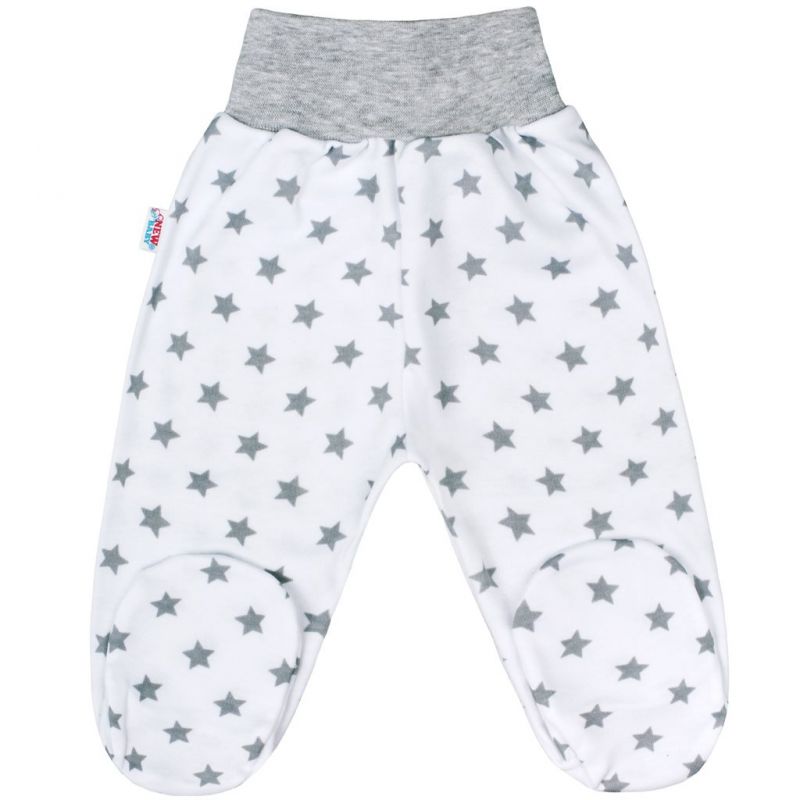 Kojenecké polodupačky New Baby Classic II šedé s hvězdičkami Šedá