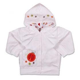 Semišková mikinka s kapucí Bílá NEW BABY
